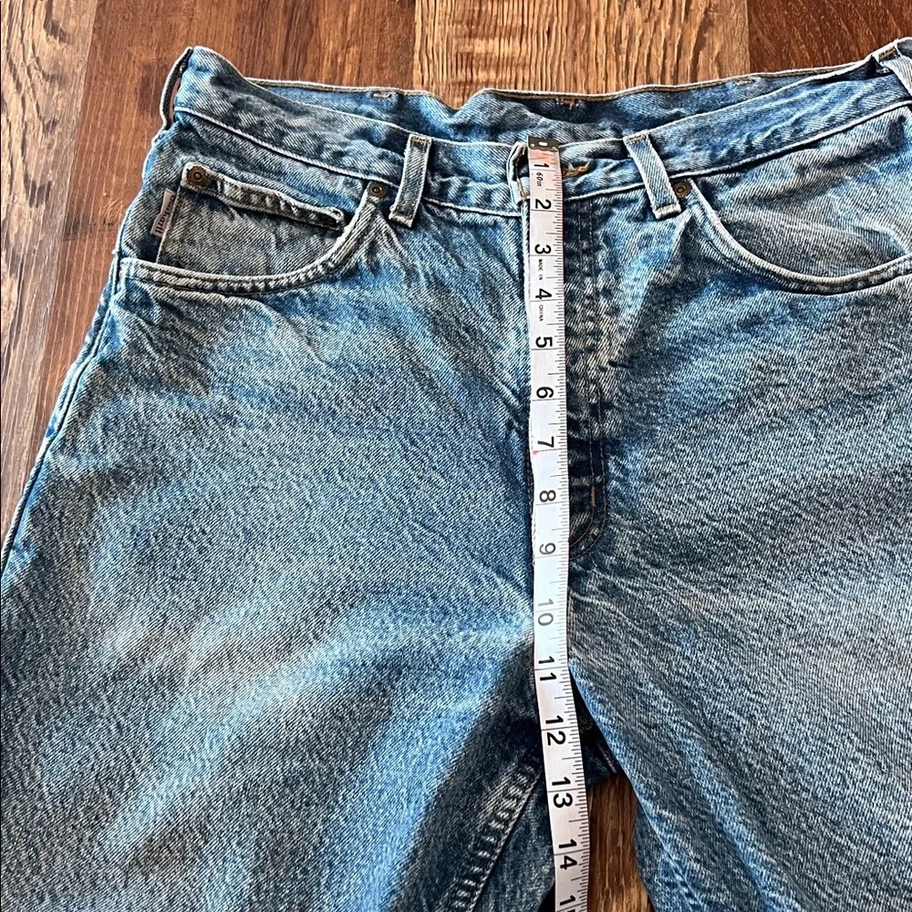 Distressed VTG Carhartt Men's Relaxed Fit Flannel Lined Blue Jeans